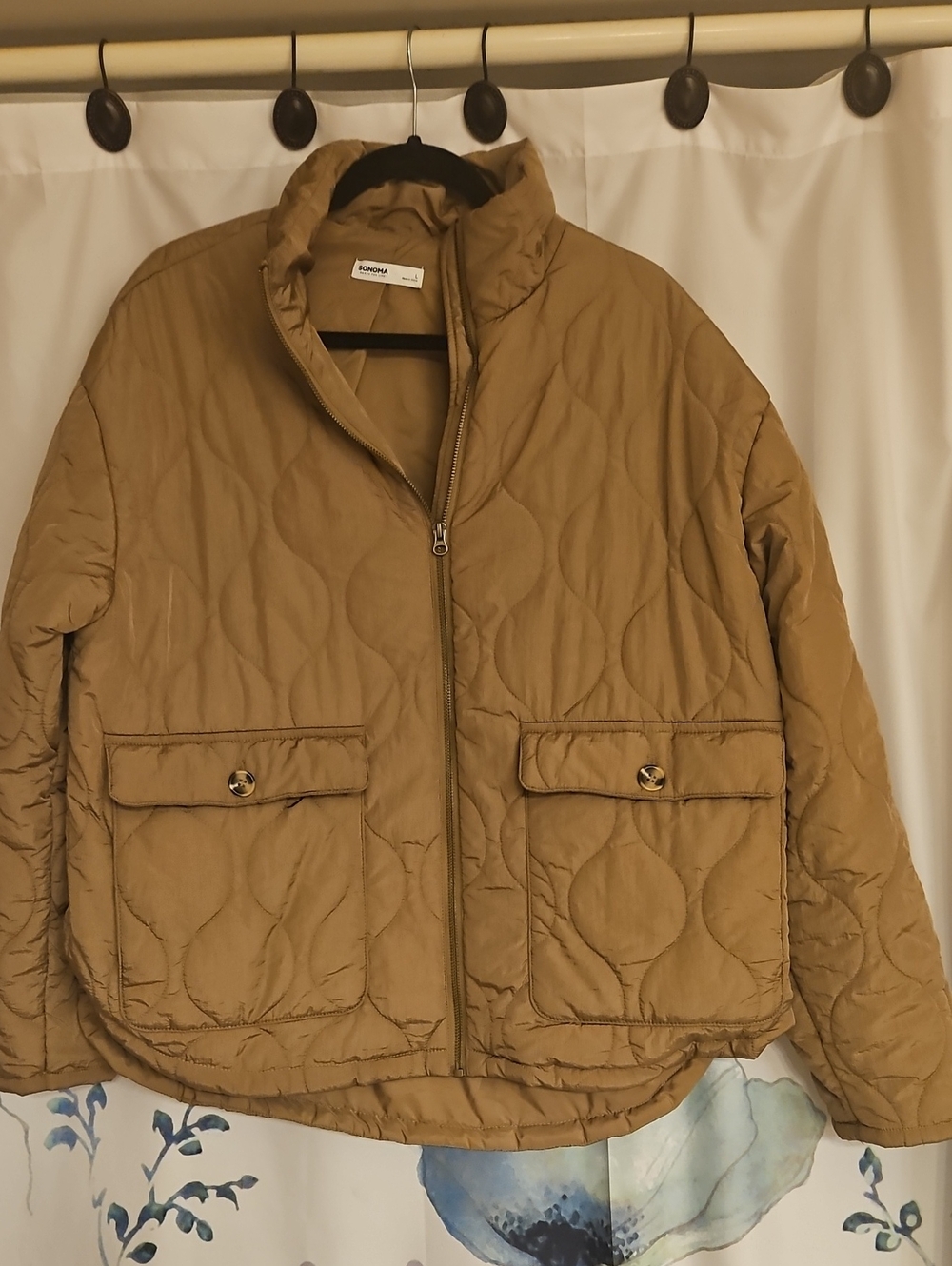 Sonoma Tan Quilted Puffer Jacket